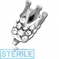 STERILE SURGICAL STEEL JEWELLED ATTACHMENT FOR 1.6MM INTERNALLY THREADED PINS