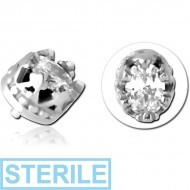 STERILE SURGICAL STEEL JEWELLED ATTACHMENT FOR 1.6MM INTERNALLY THREADED PINS