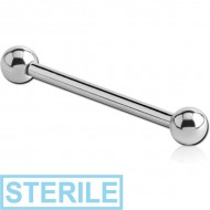 STERILE SURGICAL STEEL INTERNALLY THREADED MICRO BARBELL PIERCING