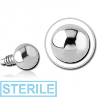 STERILE SURGICAL STEEL BALL FOR 1.2MM INTERNALLY THREADED PINS PIERCING