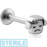 STERILE SURGICAL STEEL INTERNALLY THREADED MICRO LABRET - CHILD