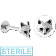 STERILE SURGICAL STEEL INTERNALLY THREADED MICRO LABRET PIERCING