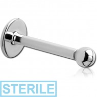 STERILE SURGICAL STEEL INTERNALLY THREADED MICRO LABRET PIERCING