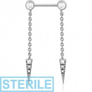 STERILE SURGICAL STEEL INTERNALLY THREADED NIPPLE BAR