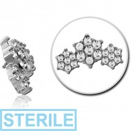 STERILE SURGICAL STEEL JEWELLED MICRO ATTACHMENT FOR 1.2MM INTERNALLY THREADED PINS - STARS