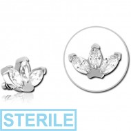 STERILE SURGICAL STEEL JEWELLED MICRO ATTACHMENT FOR 1.2MM INTERNALLY THREADED PINS