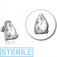 STERILE SURGICAL STEEL JEWELLED MICRO ATTACHMENT FOR 1.2MM INTERNALLY THREADED PINS - DROP