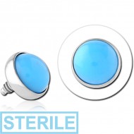 STERILE SURGICAL STEEL JEWELLED MICRO ATTACHMENT FOR 1.2MM INTERNALLY THREADED PINS PIERCING