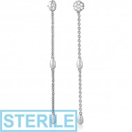STERILE SURGICAL STEEL JEWELLED MICRO ATTACHMENT FOR 1.2MM INTERNALLY THREADED PINS