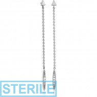 STERILE SURGICAL STEEL JEWELLED MICRO ATTACHMENT FOR 1.2MM INTERNALLY THREADED PINS
