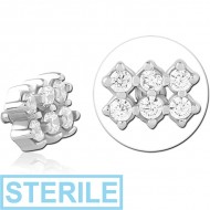 STERILE SURGICAL STEEL JEWELLED MICRO ATTACHMENT FOR 1.2MM INTERNALLY THREADED PINS