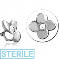 STERILE SURGICAL STEEL JEWELLED MICRO ATTACHMENT FOR 1.2MM INTERNALLY THREADED PINS