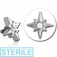 STERILE SURGICAL STEEL JEWELLED MICRO ATTACHMENT FOR 1.2MM INTERNALLY THREADED PINS