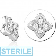 STERILE SURGICAL STEEL JEWELLED MICRO ATTACHMENT FOR 1.2MM INTERNALLY THREADED PINS