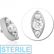 STERILE SURGICAL STEEL JEWELLED MICRO ATTACHMENT FOR 1.2MM INTERNALLY THREADED PINS
