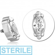 STERILE SURGICAL STEEL JEWELLED MICRO ATTACHMENT FOR 1.2MM INTERNALLY THREADED PINS