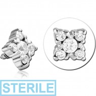 STERILE SURGICAL STEEL JEWELLED MICRO ATTACHMENT FOR 1.2MM INTERNALLY THREADED PINS