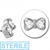 STERILE SURGICAL STEEL JEWELLED MICRO ATTACHMENT FOR 1.2MM INTERNALLY THREADED PINS - BOW