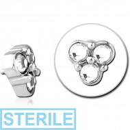 STERILE SURGICAL STEEL JEWELLED MICRO ATTACHMENT FOR 1.2MM INTERNALLY THREADED PINS - TRINITY