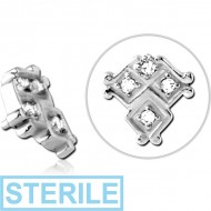 STERILE SURGICAL STEEL JEWELLED MICRO ATTACHMENT FOR 1.2MM INTERNALLY THREADED PINS - TRIPLE