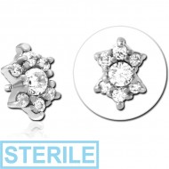 STERILE SURGICAL STEEL JEWELLED MICRO ATTACHMENT FOR 1.2MM INTERNALLY THREADED PINS - TRIPLE