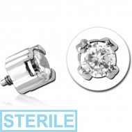 STERILE SURGICAL STEEL JEWELLED MICRO ATTACHMENT FOR 1.2MM INTERNALLY THREADED PINS - ROUND