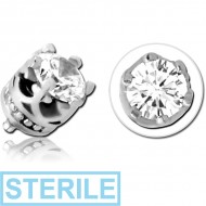 STERILE SURGICAL STEEL JEWELLED MICRO ATTACHMENT FOR 1.2MM INTERNALLY THREADED PINS - CROWN