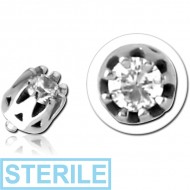 STERILE SURGICAL STEEL JEWELLED MICRO ATTACHMENT FOR 1.2MM INTERNALLY THREADED PINS - CROWN