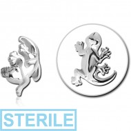 STERILE SURGICAL STEEL MICRO ATTACHMENT FOR 1.2MM INTERNALLY THREADED PINS - SALAMANDER PIERCING