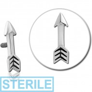 STERILE SURGICAL STEEL MICRO ATTACHMENT FOR 1.2MM INTERNALLY THREADED PINS - ARROW PIERCING
