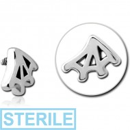 STERILE SURGICAL STEEL MICRO ATTACHMENT FOR 1.2MM INTERNALLY THREADED PINS - WEB PIERCING