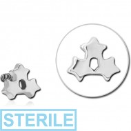 STERILE SURGICAL STEEL MICRO ATTACHMENT FOR 1.2MM INTERNALLY THREADED PINS - TRIPLE STAR