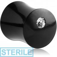 STERILE ORGANIC HORN PLUG DOUBLE FLARED OFFSET JEWEL