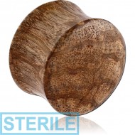 STERILE ORGANIC WOODEN PLUG ANTIQUE DOUBLE FLARED