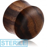 STERILE ORGANIC WOODEN PLUG BLACK WOOD-SONO DOUBLE FLARED