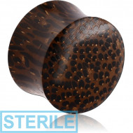 STERILE ORGANIC WOODEN PLUG PALM DOUBLE FLARED
