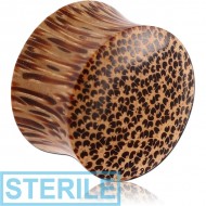 STERILE ORGANIC WOODEN COCONUT DOUBLE FLARED PLUG