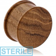 STERILE ORGANIC WOODEN PLUG TEAK RIDGED