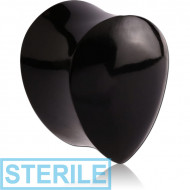 STERILE ORGANIC HORN PLUG DOUBLE FLARED - TEAR DROP