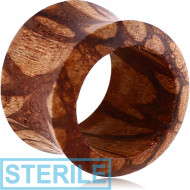 STERILE ORGANIC WOODEN TUNNEL DOUBLE FLARED
