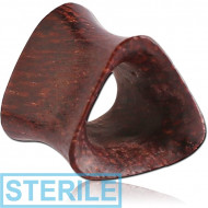 STERILE ORGANIC WOODEN TUNNEL TAMARIND DOUBLE FLARED TRIANGULAR