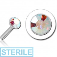 STERILE STERLING SILVER 925 JEWELLED ATTACHMENT FOR BIOFLEX NOSE STUDS