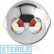 STERILE SURGICAL STEEL JEWELLED SATELLITE BALL PIERCING