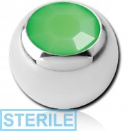 STERILE SURGICAL STEEL NEON ACRYLIC STONE JEWELLED MICRO BALL PIERCING