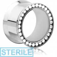 STERILE STAINLESS STEEL SWAROVSKI CRYSTALS JEWELLED TUNNEL