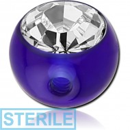 STERILE SIDE THREADED JEWELLED UV BALL