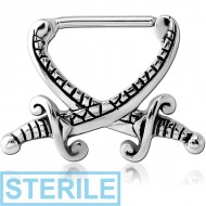 STERILE SURGICAL STEEL KOOL KATANA NIPPLE CLICKER - SWORDS