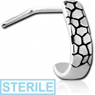 STERILE SURGICAL STEEL KOOL KATANA 90 DEGREE WRAP AROUND NOSE STUD