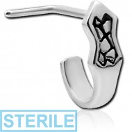 STERILE SURGICAL STEEL KOOL KATANA 90 DEGREE WRAP AROUND NOSE STUD
