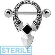 STERILE SURGICAL STEEL KOOL KATANA STONE NIPPLE SHIELD